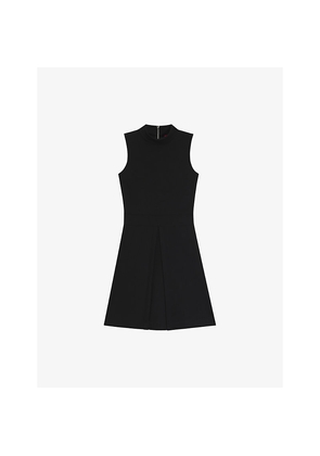 Womens Hugo Sleeveless Pleat-Skirt Jersey Mini Dress
