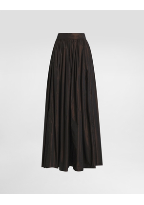 Dolce & Gabbana Long Circle Skirt In Iridescent Taffeta - Woman Skirts Multicolor 38