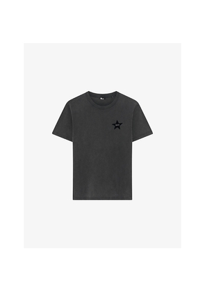Mens The Kooples Star-Patch Short-Sleeve Cotton T-Shirt