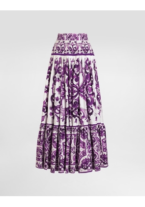 Dolce & Gabbana Majolica-print Long Skirt - Woman Skirts Multicolor 44