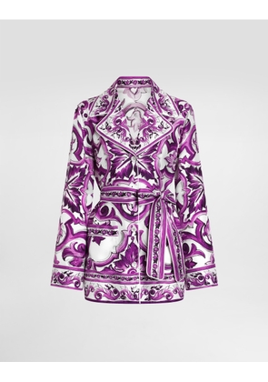 Dolce & Gabbana Majolica-print Twill Shirt - Woman Shirts And Tops Multicolor 36