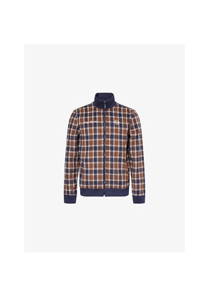 Mens Sergio Tacchini Coppola Plaid-Pattern Fleece Track Jacket