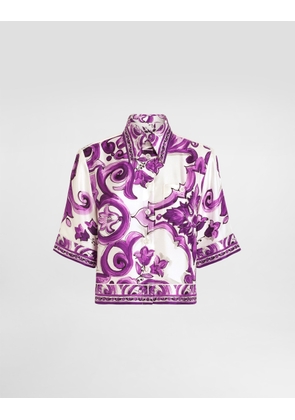 Dolce & Gabbana Majolica-print Silk Shirt - Woman Shirts And Tops Multicolor 42