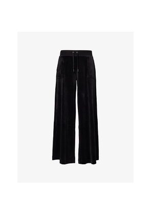 Womens Juicy Couture Yuka Wide-Leg Stretch-Woven Jogging Bottoms