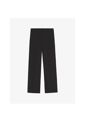 Womens Hugo Wide-Leg High-Rise Stretch-Woven Trousers