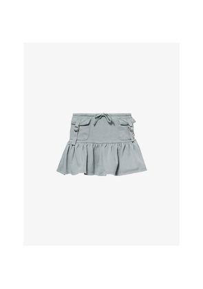 Womens Juicy Couture Linnie Ruffled Cotton-Blend Mini Skirt