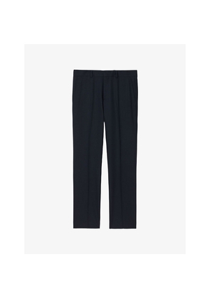 Mens Sandro Wide-Leg Regular-Fit Wool Suit Trousers