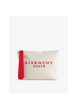 Givenchy Brand-Print Cotton-Blend Pouch