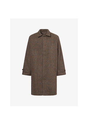 Mens Palmes Cedric Long-Sleeve Wool Overcoat