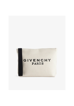 Givenchy Brand-Print Cotton-Blend Pouch