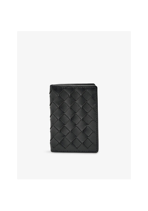 Mens Reiss Presley Lattice Leather Card Holder