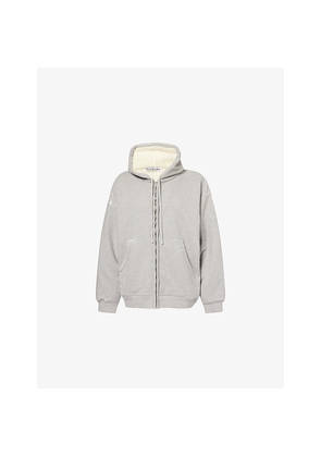 Womens Acne Studios Internal-Fleece Relaxed-Fit Cotton-Blend Hoodie