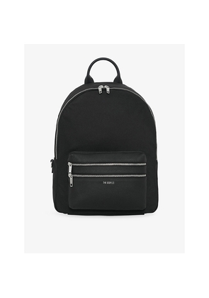 Mens The Kooples Logo-Embellished Canvas and Leather Backpack