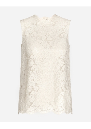 Dolce & Gabbana Top - Woman Shirts And Tops White Lace 36