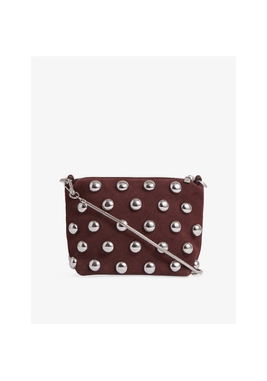 Womens Reiss Leandra Studded Suede Shoulder Bag