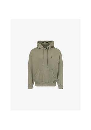 Mens A Bathing Ape One Point Logo-Patch Cotton Hoody