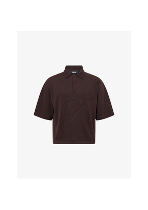 Mens Jacquemus Lino Short-Sleeve Knitted Polo Top