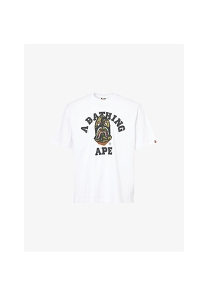 Mens A Bathing Ape 1st Camo Shark Graphic-Print Cotton T-Shirt