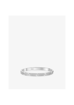 Cartier Love Pavéd Medium 18ct White-Gold and 237 Brilliant-Cut Diamonds Bracelet