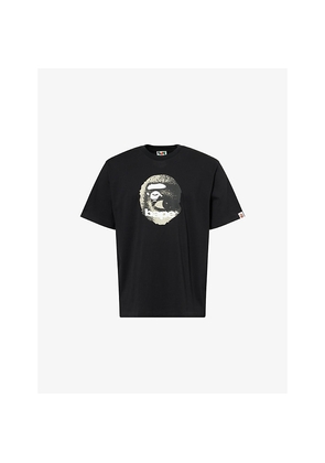 Mens A Bathing Ape Bape Ape Head Graphic-Print Cotton T-Shirt