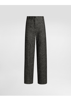 Dolce & Gabbana Stretch Wool Chevron Trousers - Woman Pants And Shorts Multicolor 52