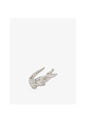 Lacoste Crocodile Crystal Stainless Steel Brooch