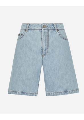 Dolce & Gabbana Cotton Denim Bermuda Shorts - Woman Denim And Jeans Multi-colored 36