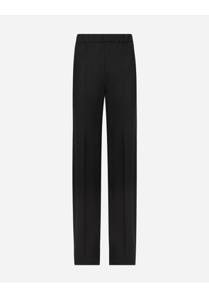 Dolce & Gabbana Flared Stretch Wool Twill Pants - Woman Pants And Shorts Black 40