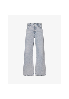 Womens Frame The Loose Wide-Leg Denim Jeans