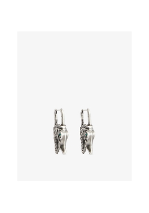 Womens Lacoste Crocodile Stainless Steel Hoop Earrings
