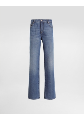 Dolce & Gabbana Loose Denim Jeans With Pressed Pleat - Woman Denim And Jeans Multi-colored 38