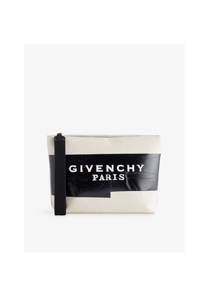 Givenchy Logo Tape Canvas Pouch