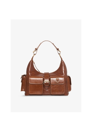 Womens The Kooples Amelia Leather Shoulder Bag