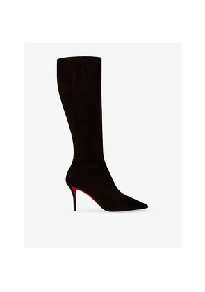 Womens Christian Louboutin Miss Z Botta 80 Suede Boots