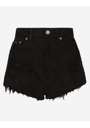Dolce & Gabbana Denim Shorts - Woman Denim And Jeans Multi-colored Cotton 50