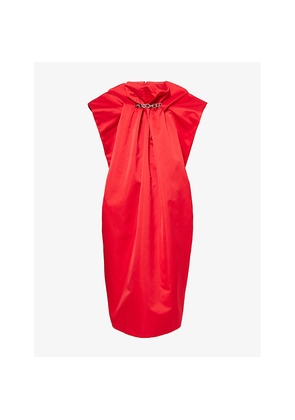 Womens Simone Rocha Ruched Duchess Woven Midi Dress