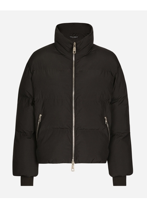 Dolce & Gabbana Short Nylon Down Jacket With Branded Tag - Woman Coats And Jackets Black 48