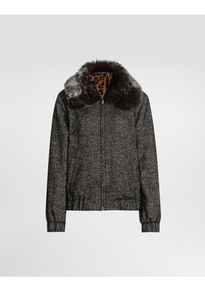 Dolce & Gabbana Wool Chevron Jacket - Woman Coats And Jackets Multicolor 52