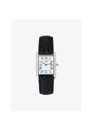 Mens Reselfridges Watches Pre-Loved Cartier Tank Sterling-Silver Watch