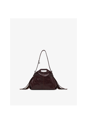 Womens Maje Miss M Crackled-Leather Shoulder Bag