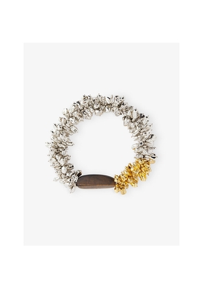 Womens Dries Van Noten Embellished Semi-Precious Stone and Brass Necklace