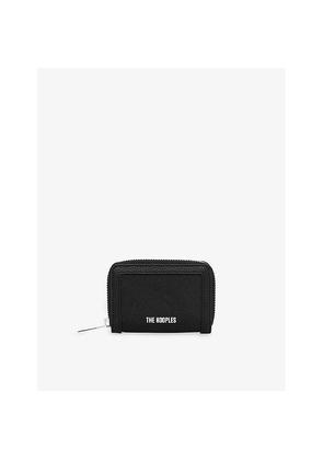 Mens The Kooples Branded Leather and Canvas Wallet
