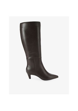 Womens KG Kurt Geiger Tansy Leather Heeled Knee-High Boots