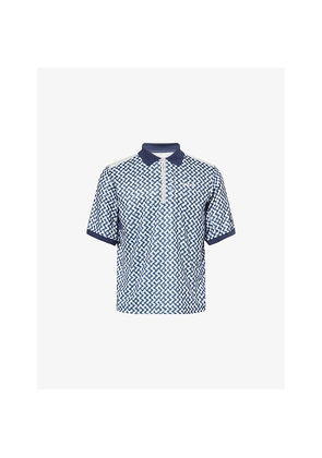 Mens Manors Eighteenth Ranger Patterned Jersey Polo Shirt