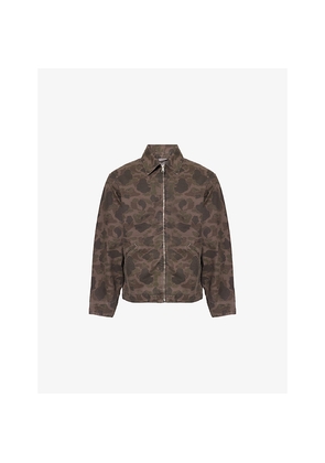 Mens Carhartt WIP Duck Detroit Camo-Print Denim Jacket