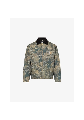 Mens Carhartt WIP Og Detroit Camo-Print Denim Jacket