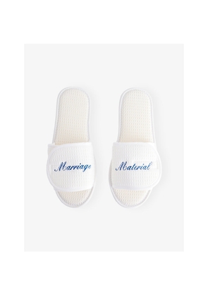 Womens Gigi & Olive Embroidered Cotton Slippers