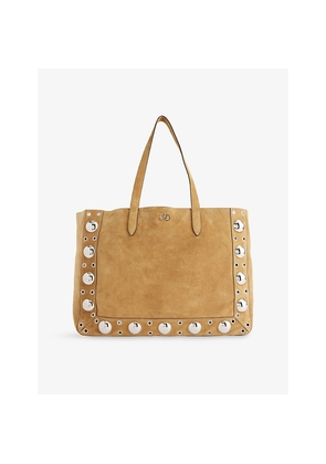 Womens Valentino Garavani Nellcôte Large Studded Suede Tote Bag