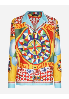 Dolce & Gabbana Carretto-print Silk Twill Shirt - Man Shirts Carretto Print Silk 39
