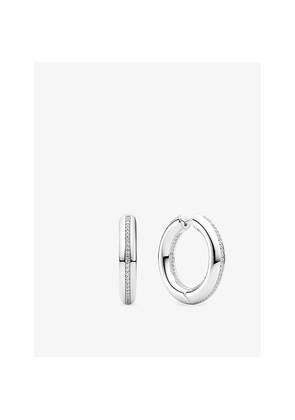 Womens Sif Jakobs Palermo Medio Sterling-Silver and Cubic Zirconia Hoop Earrings